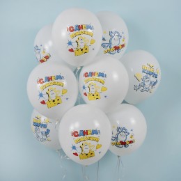 Воздушный шар (12''/30 см) Буба, Белый, пастель